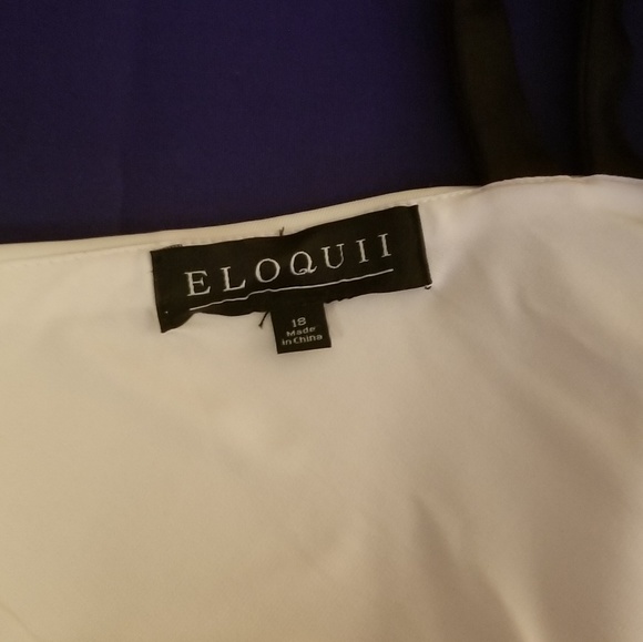 Eloquii - Color Block One Shoulder Dress - 18 - Picture 5 of 5